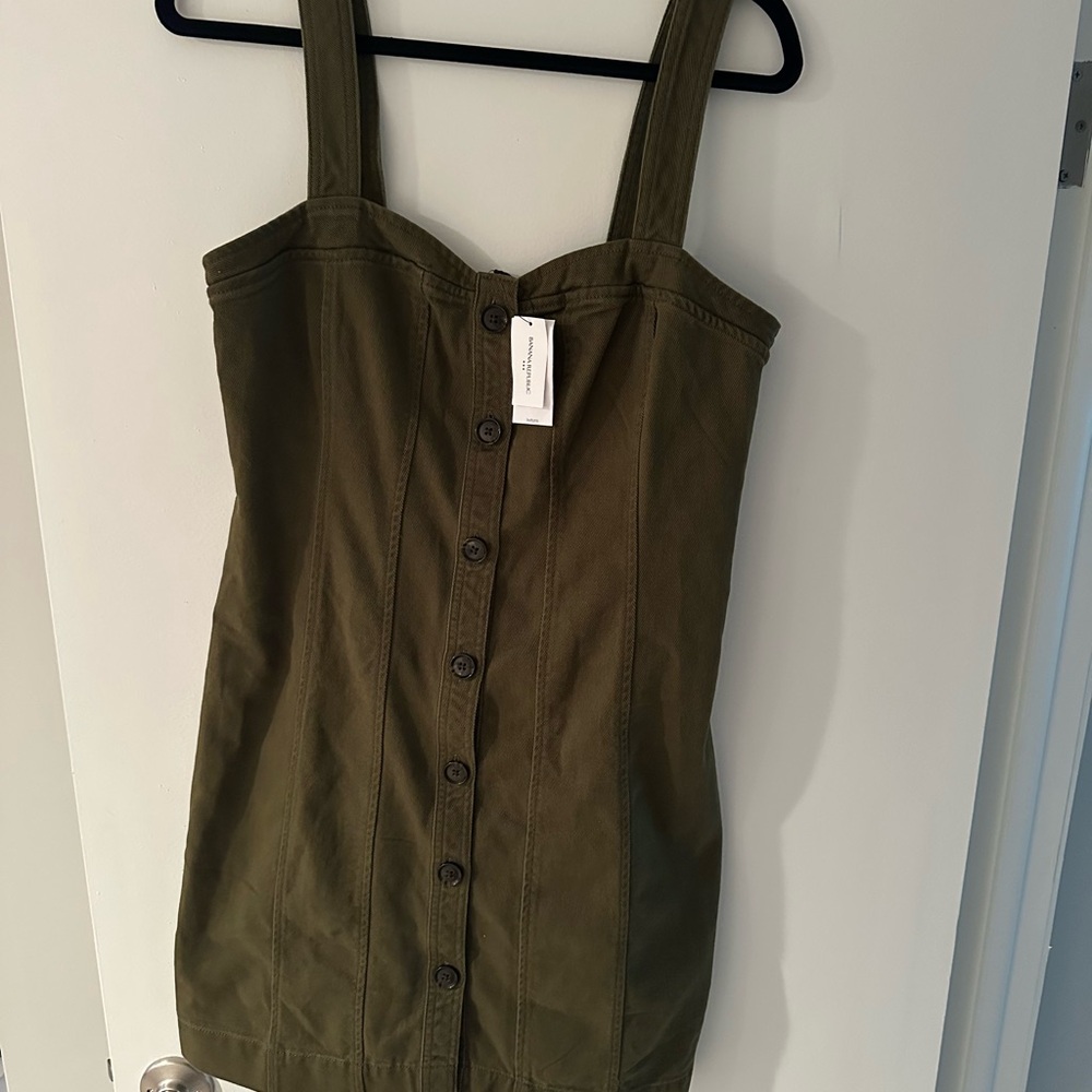 Banana Republic Olive Green Midi Dress